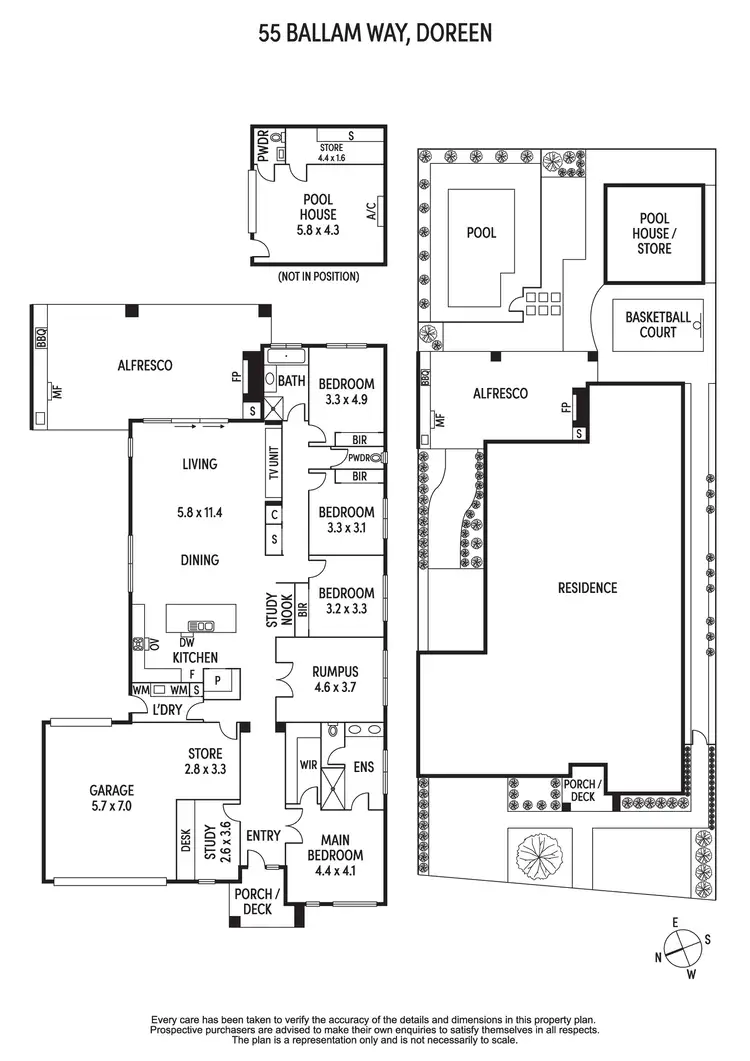 Floorplan of Homely house listing, 55 Ballam Way, Doreen VIC 3754