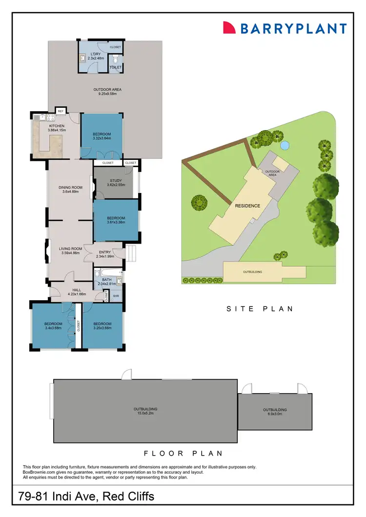 Floorplan of Homely house listing, 79-81 Indi Avenue, Red Cliffs VIC 3496