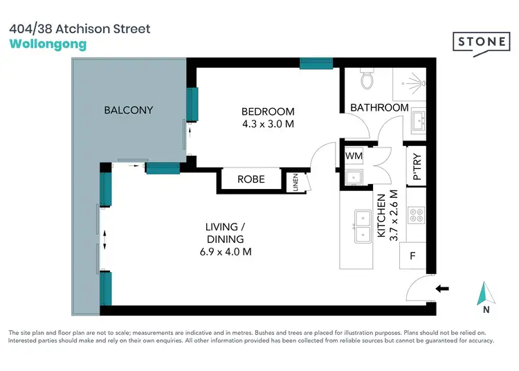 Floorplan of Homely apartment listing, 404/38 Atchison Street, Wollongong NSW 2500
