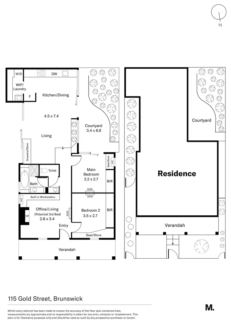 Floorplan of Homely house listing, 115 Gold Street, Brunswick VIC 3056