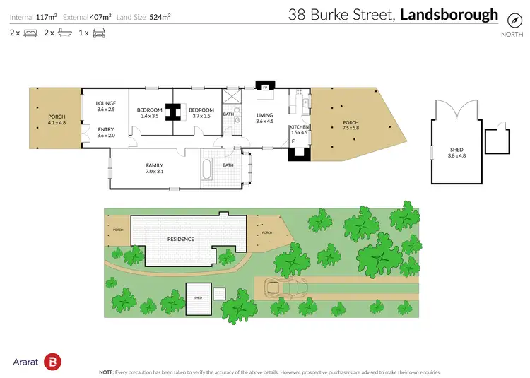 Floorplan of Homely house listing, 38 Burke Street, Landsborough VIC 3384