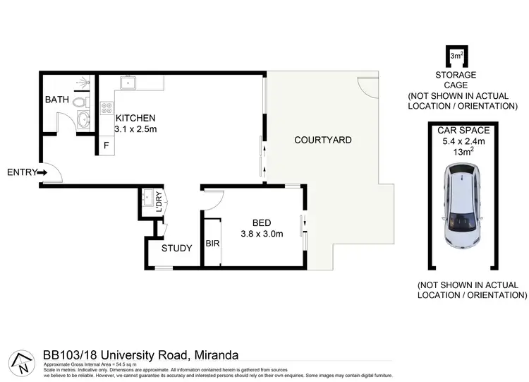 Floorplan of Homely apartment listing, BB103/18 University Road, Miranda NSW 2228