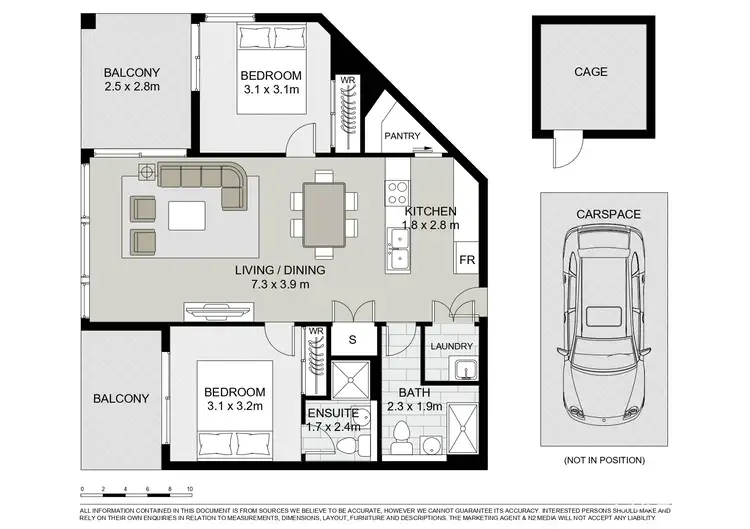 Floorplan of Homely apartment listing, 612/11 Spurway Drive, Norwest NSW 2153