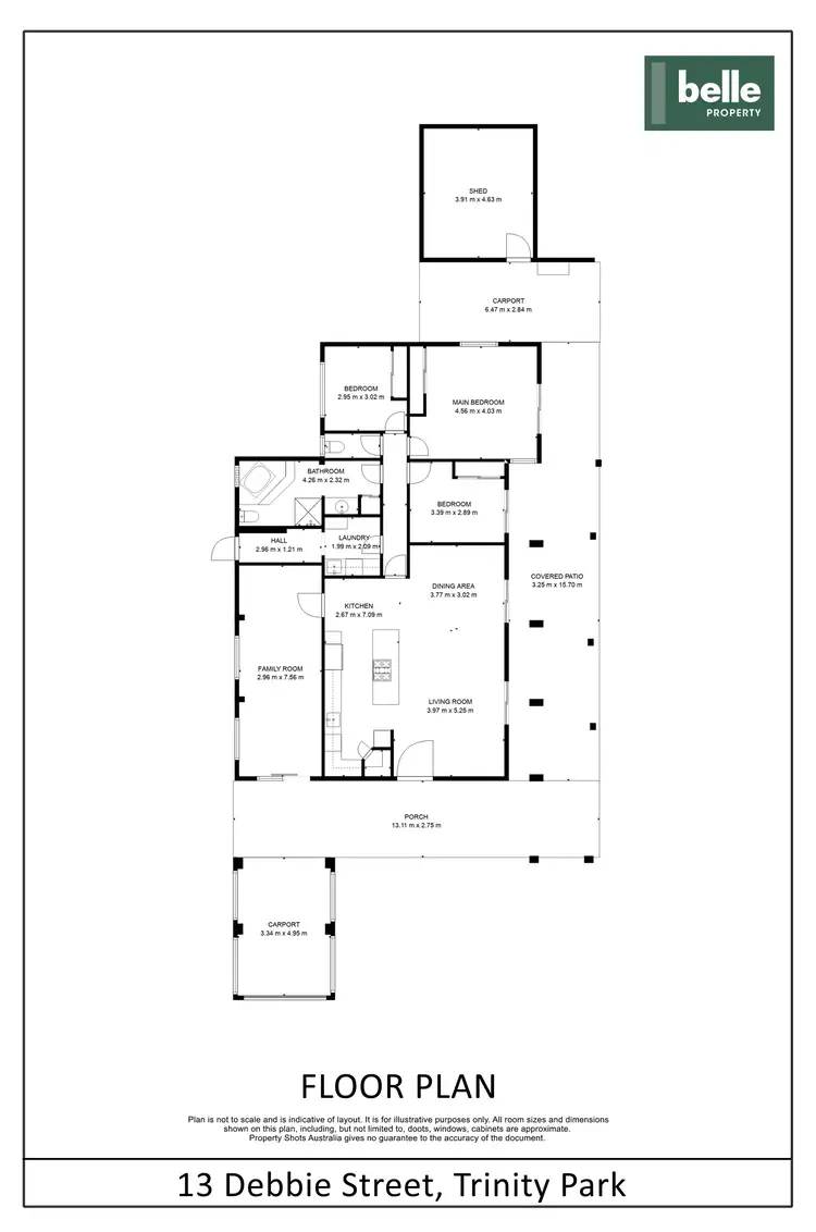 Floorplan of Homely house listing, 13 Debbie Street, Trinity Park QLD 4879