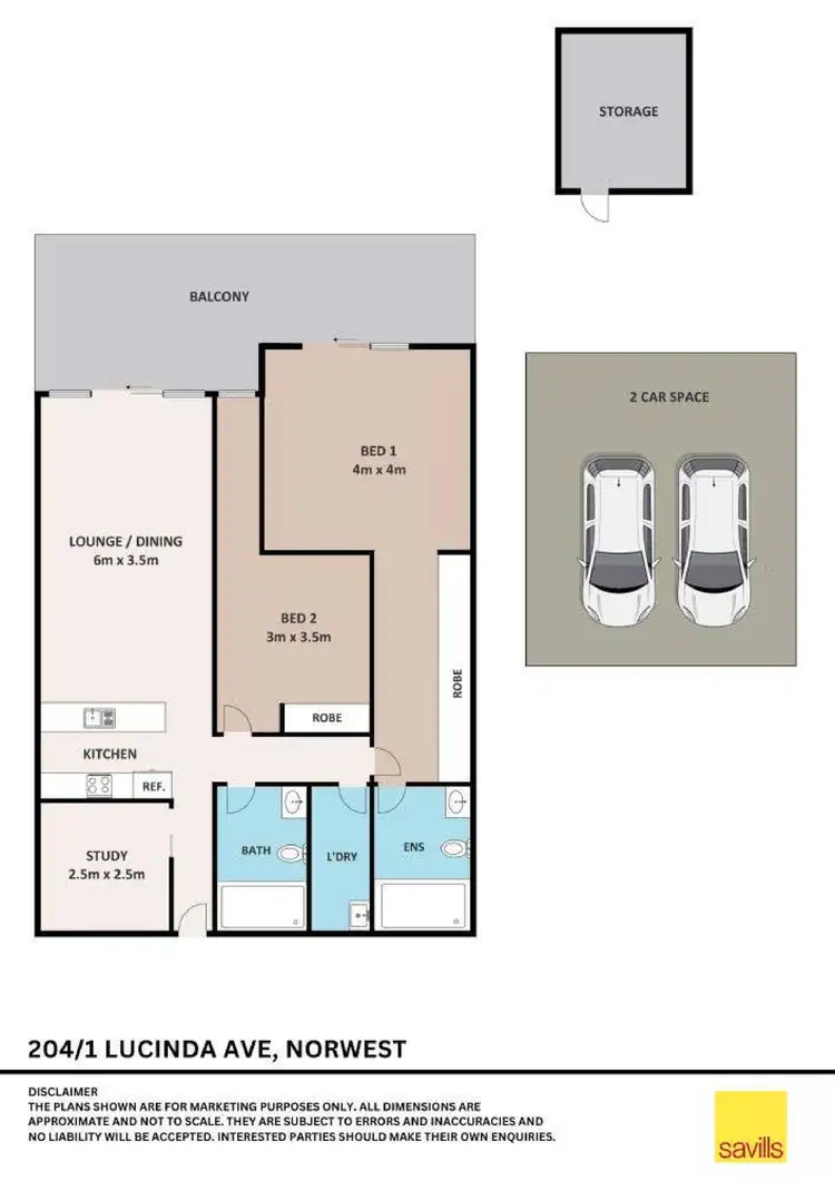 Floorplan of Homely apartment listing, 204/1 Lucinda Avenue, Norwest NSW 2153