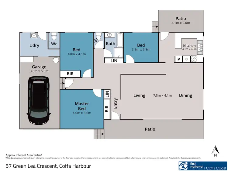 Floorplan of Homely house listing, 57 Green Lea Crescent, Coffs Harbour NSW 2450