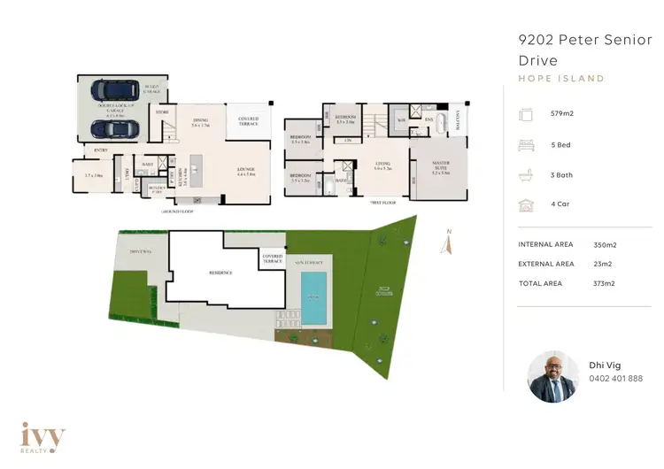 Floorplan of Homely house listing, 9202 Peter Senior Drive, Hope Island QLD 4212