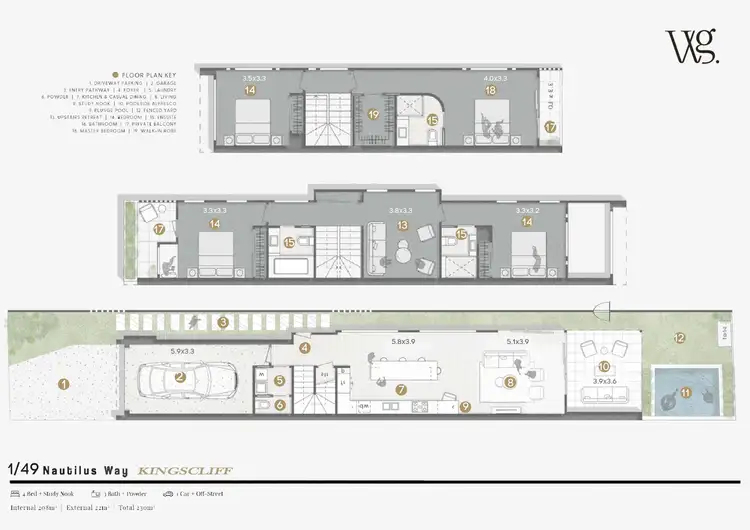 Floorplan of Homely villa listing, 1/49 Nautilus Way, Kingscliff NSW 2487