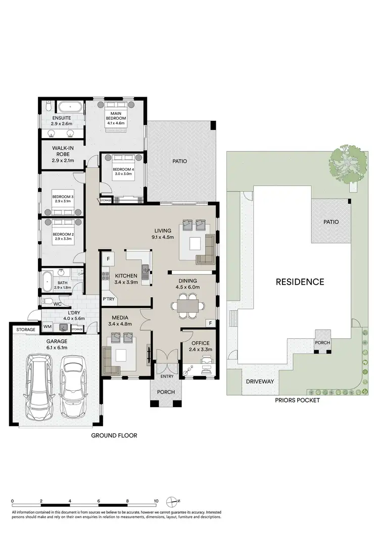 Floorplan of Homely house listing, 10 Priors Pocket, Pacific Heights QLD 4703