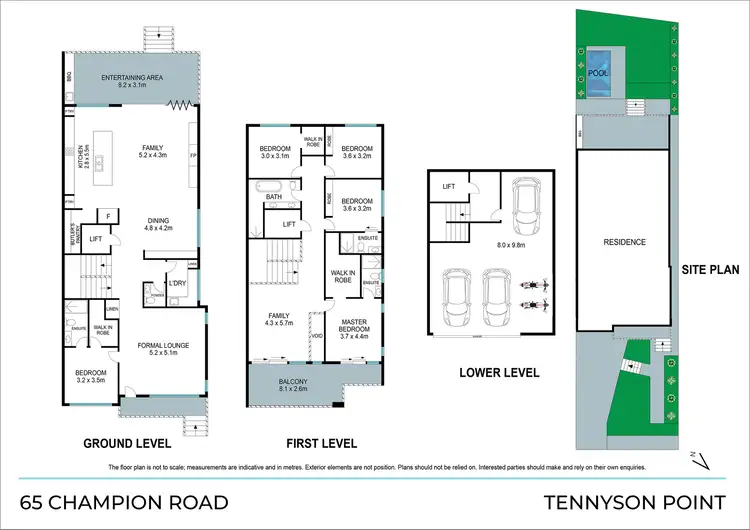 Floorplan of Homely semi-detached listing, 65A Champion Road, Tennyson Point NSW 2111