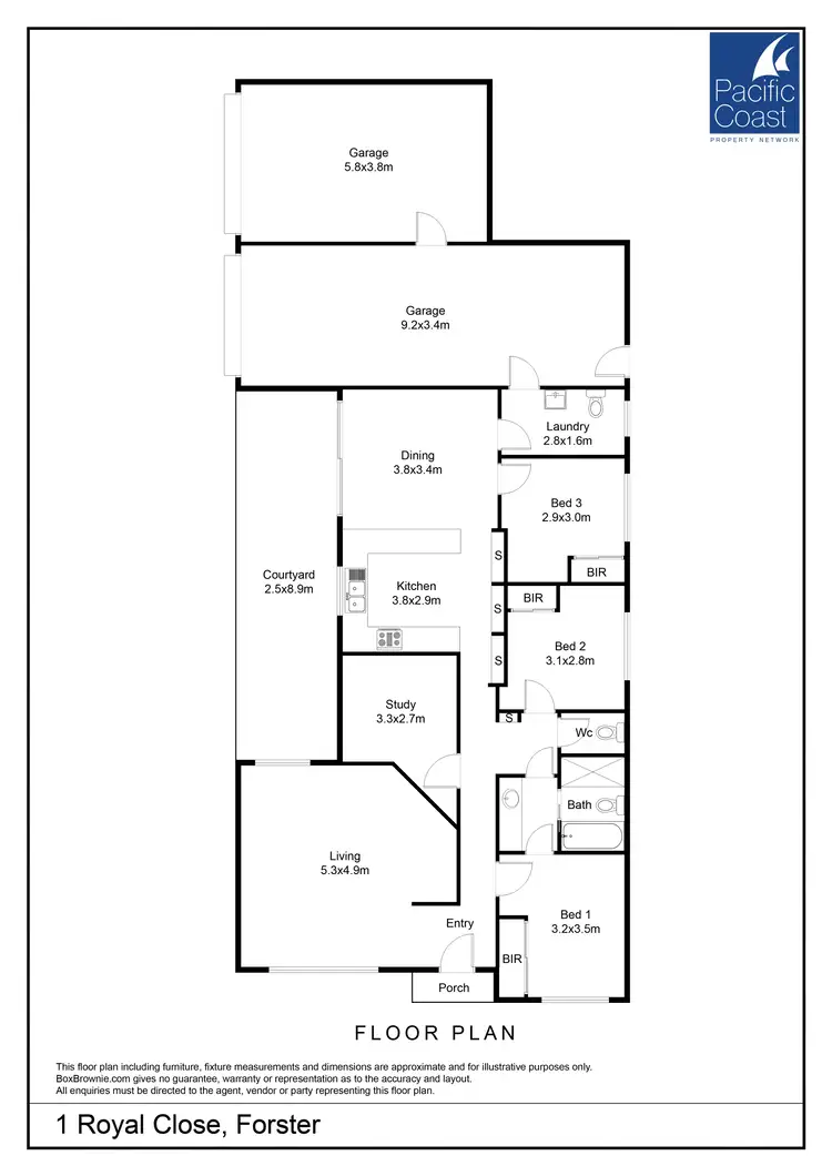 Floorplan of Homely house listing, 1 Royal Close, Forster NSW 2428