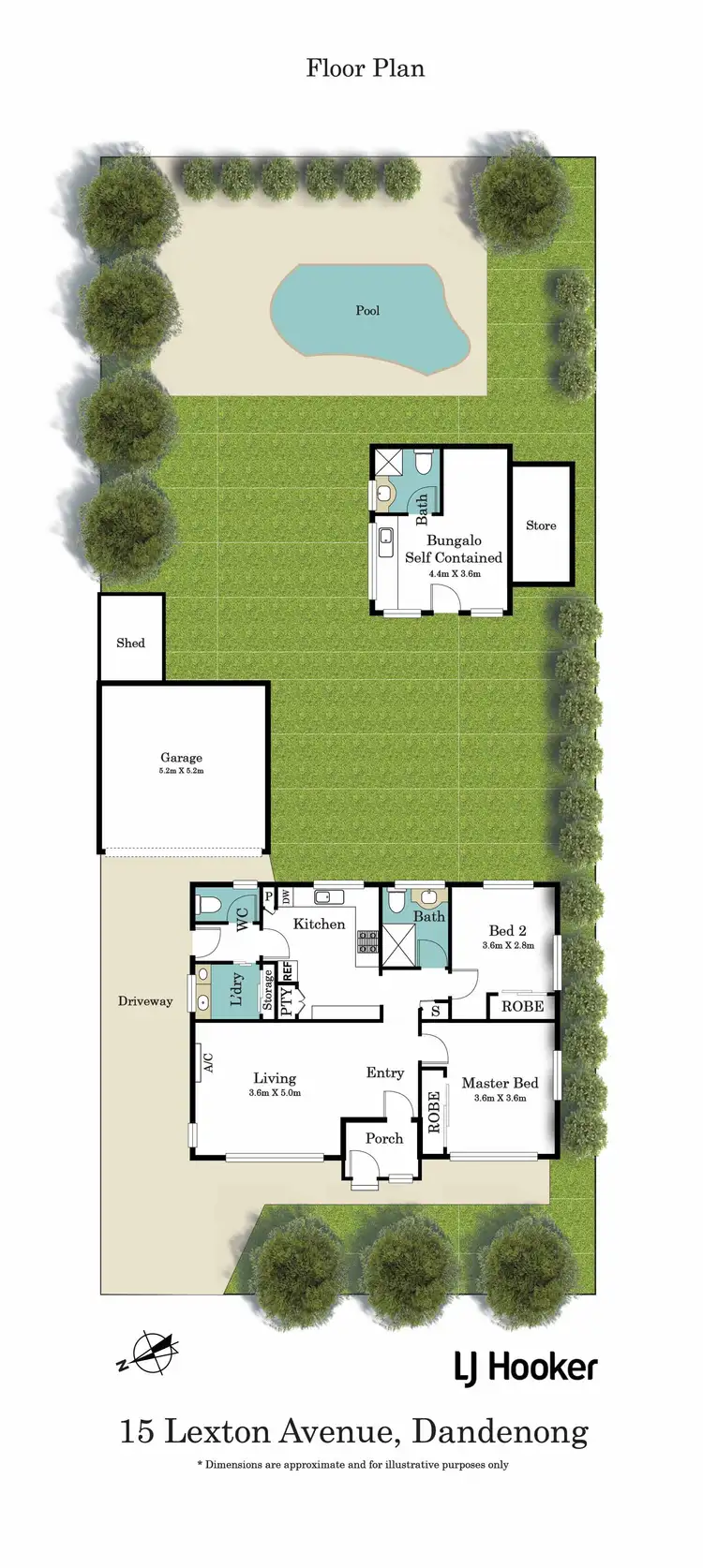 Floorplan of Homely house listing, 15 Lexton Avenue, Dandenong VIC 3175