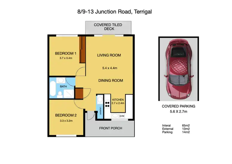 Floorplan of Homely unit listing, 8/9-13 Junction Road, Terrigal NSW 2260