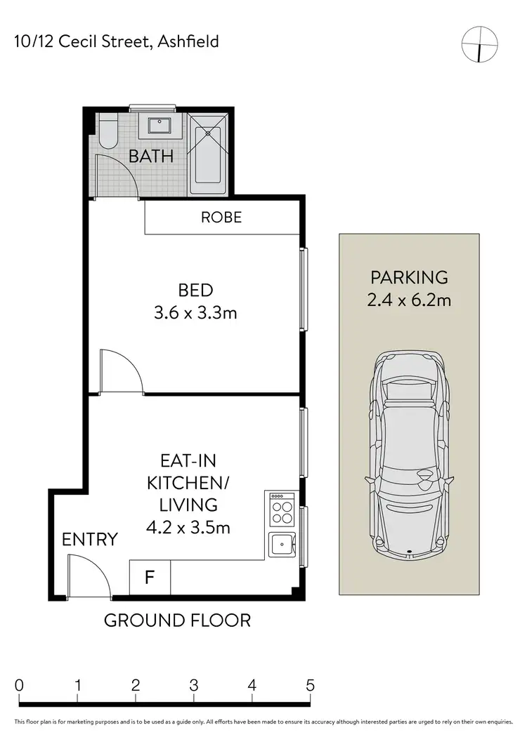 Floorplan of Homely apartment listing, 10/12 Cecil Street, Ashfield NSW 2131