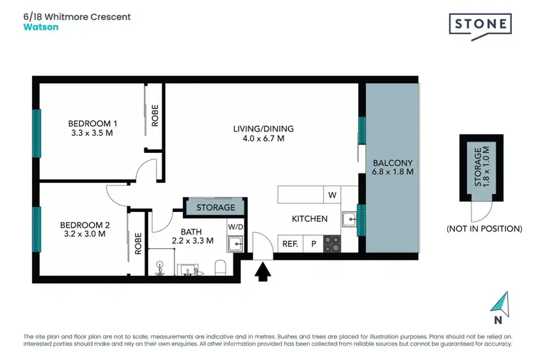 Floorplan of Homely apartment listing, 6/18 Whitmore Crescent, Watson ACT 2602