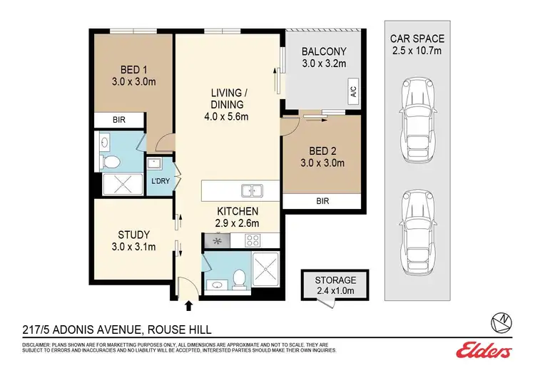 Floorplan of Homely apartment listing, 217/5 Adonis Avenue, Rouse Hill NSW 2155