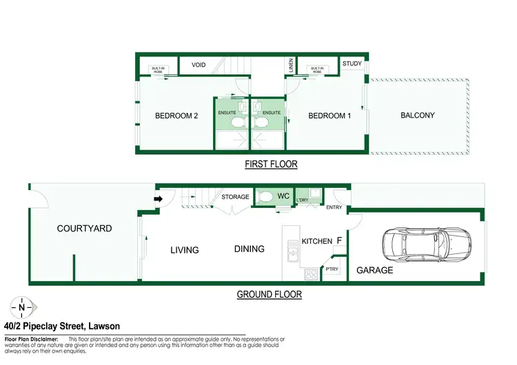 Floorplan of Homely townhouse listing, 40/2 Pipeclay Street, Lawson ACT 2617