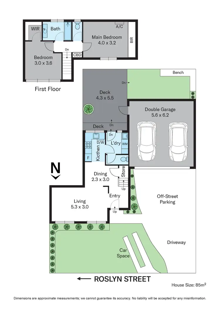 Floorplan of Homely townhouse listing, 2/25 Roslyn Street, Burwood VIC 3125