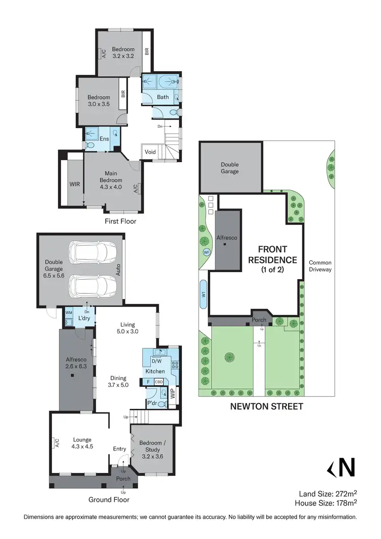Floorplan of Homely townhouse listing, 1/25 Newton Street, Surrey Hills VIC 3127