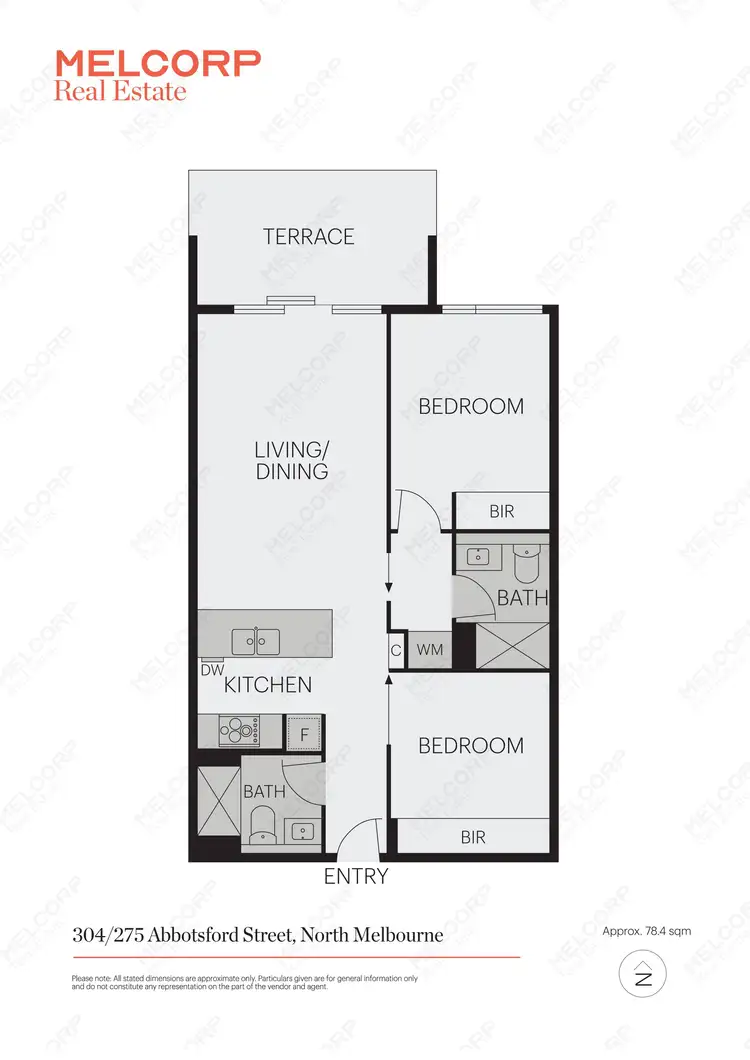Floorplan of Homely apartment listing, 304/275 Abbotsford Street, North Melbourne VIC 3051