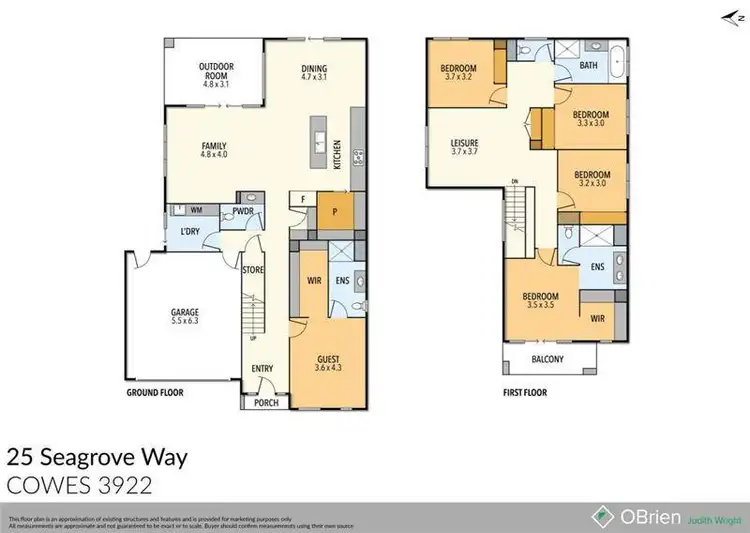 Floorplan of Homely house listing, 25 Seagrove Way, Cowes VIC 3922