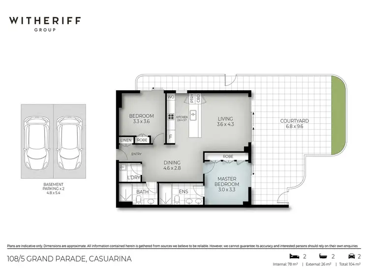 Floorplan of Homely apartment listing, 108/5 Grand Parade, Casuarina NSW 2487