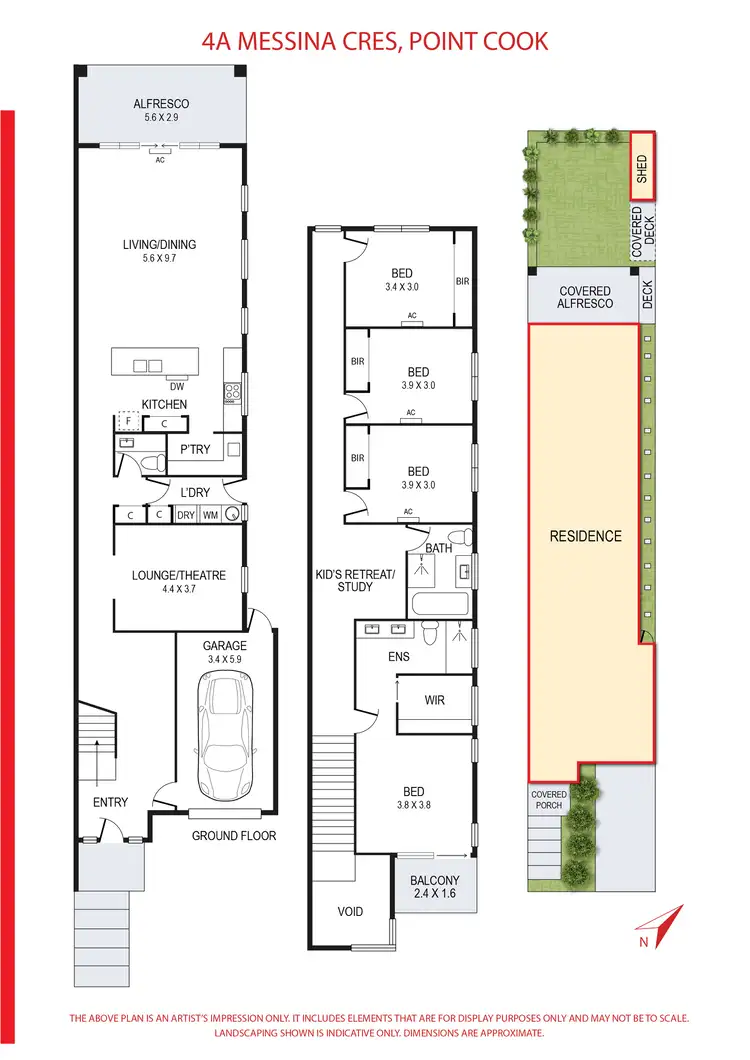 Floorplan of Homely house listing, 4A Messina Crescent, Point Cook VIC 3030