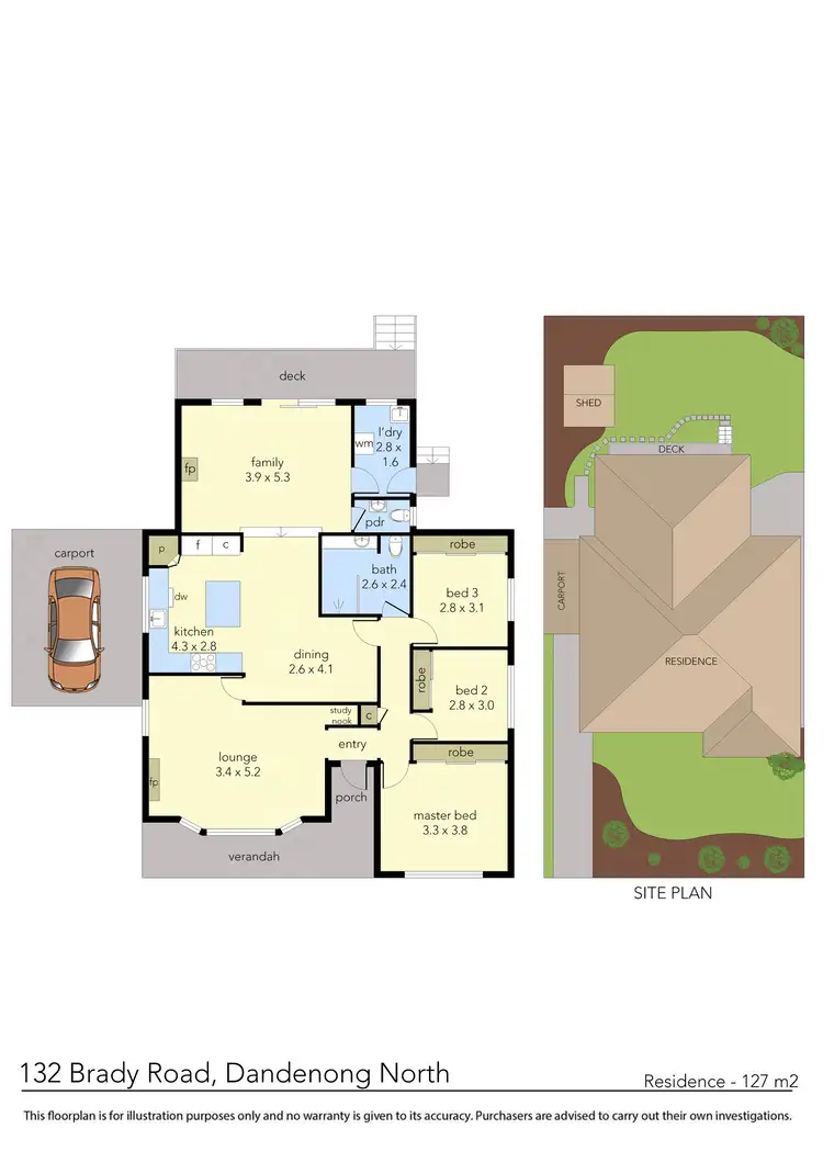 Floorplan of Homely house listing, 132 Brady Road, Dandenong North VIC 3175