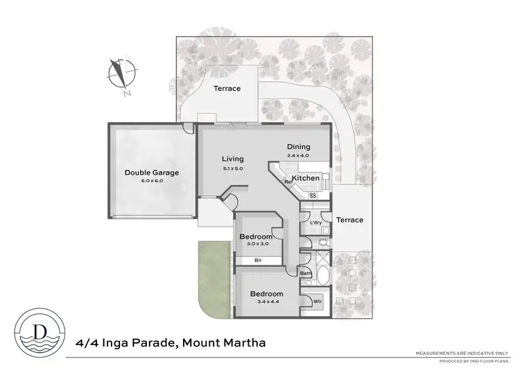 Floorplan of Homely unit listing, 4/4 Inga Parade, Mount Martha VIC 3934