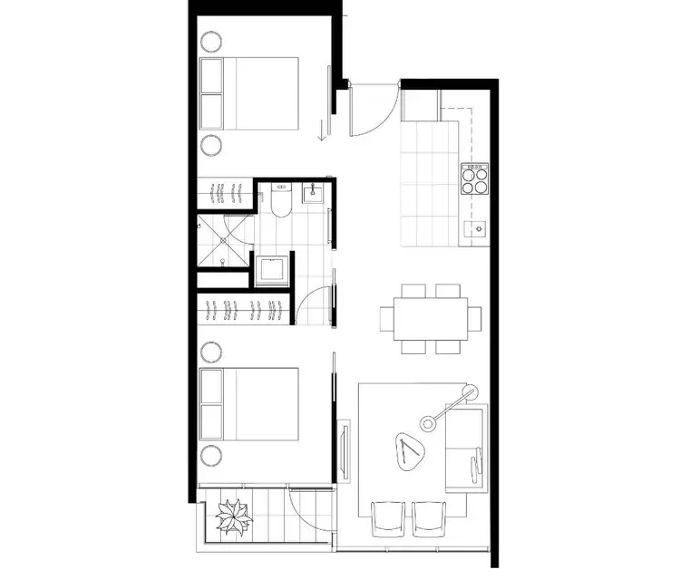 Floorplan of Homely unit listing, 3109/45 Clarke Street, Southbank VIC 3006