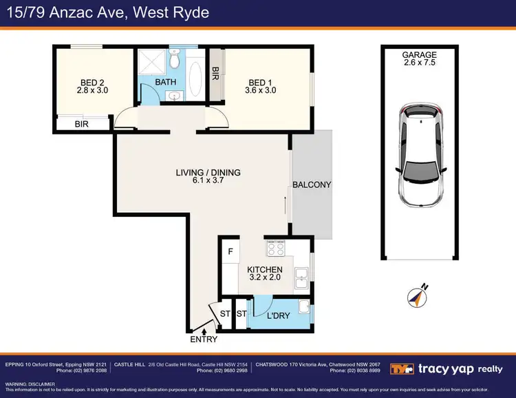Floorplan of Homely apartment listing, 15/79 Anzac Avenue, West Ryde NSW 2114