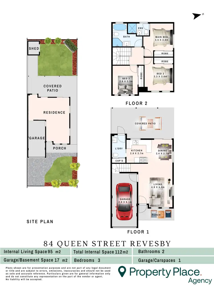 Floorplan of Homely semi-detached listing, 84 Queen Street, Revesby NSW 2212
