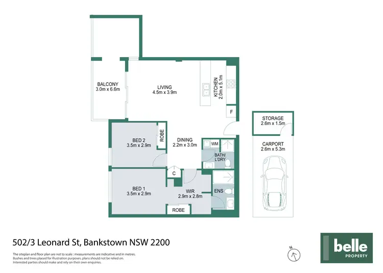 Floorplan of Homely unit listing, 502/3 Leonard Street, Bankstown NSW 2200