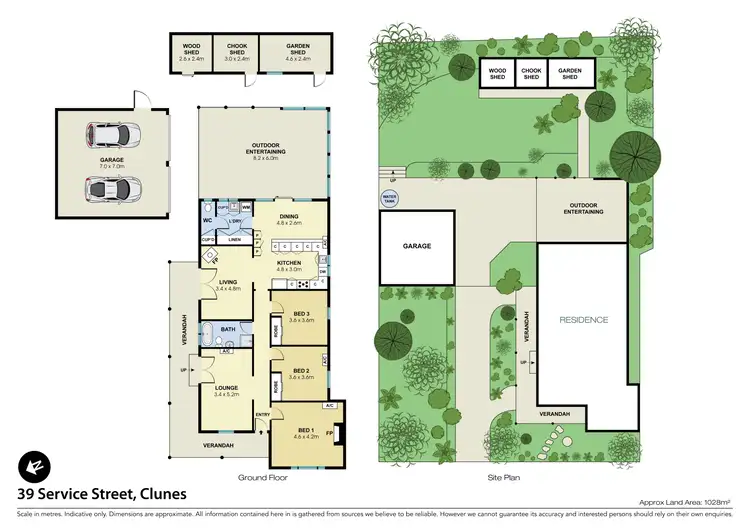 Floorplan of Homely house listing, 39 Service Street, Clunes VIC 3370