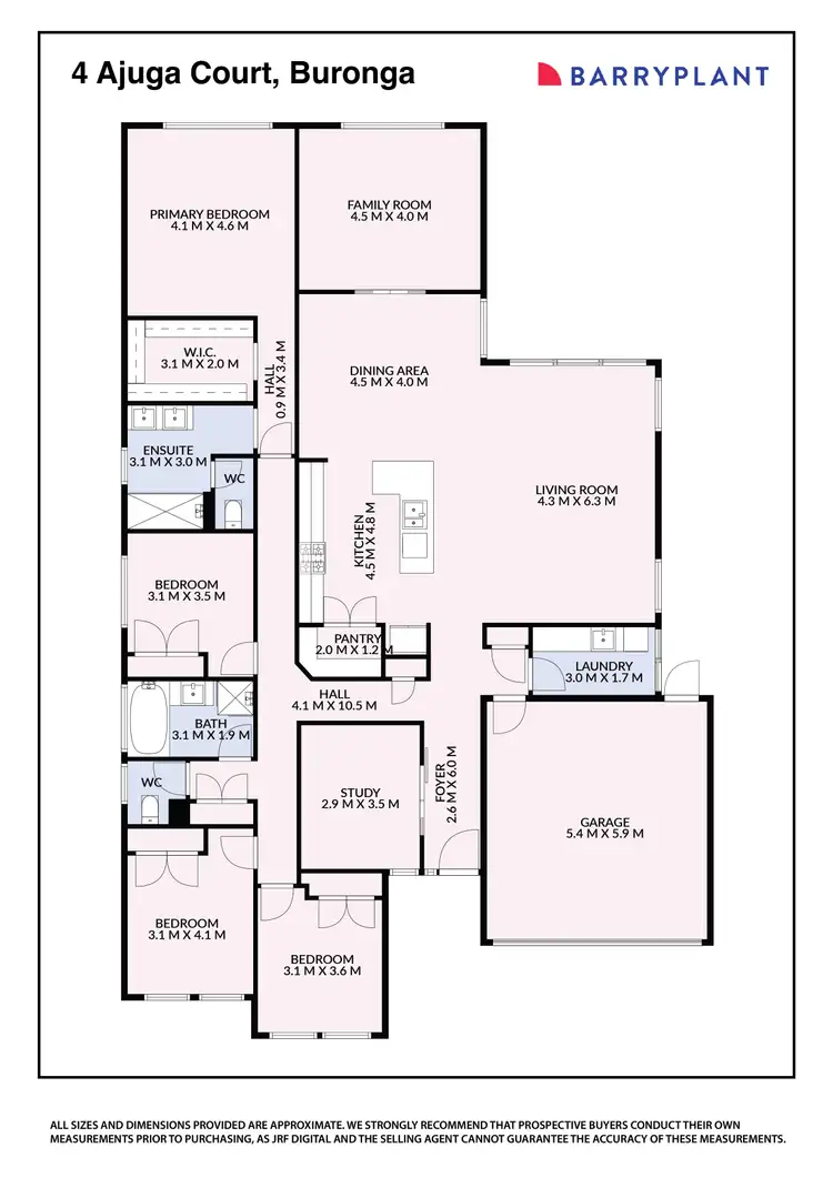 Floorplan of Homely house listing, 4 Ajuga Court, Buronga NSW 2739