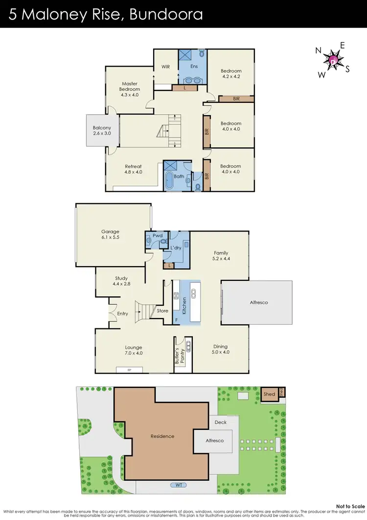 Floorplan of Homely house listing, 5 Maloney Rise, Bundoora VIC 3083