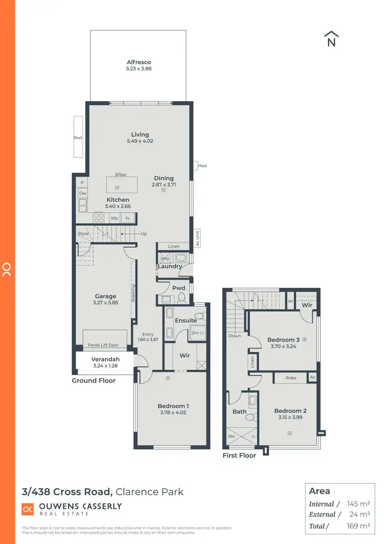Floorplan of Homely townhouse listing, 3/438 Cross Road, Clarence Park SA 5034