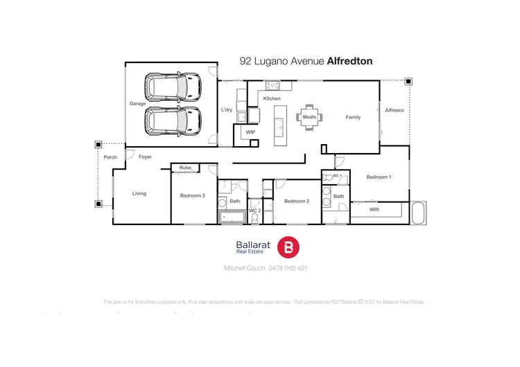 Floorplan of Homely house listing, 92 Lugano Avenue, Alfredton VIC 3350