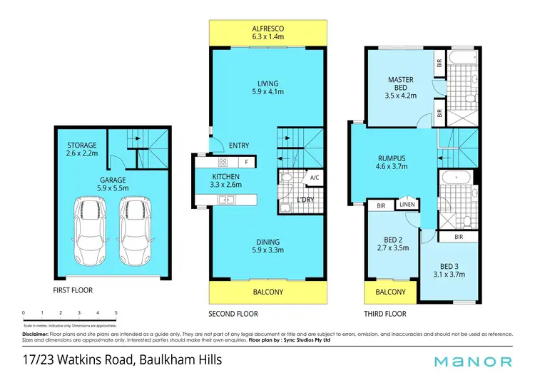 Floorplan of Homely townhouse listing, 17/23 Watkins Road, Baulkham Hills NSW 2153