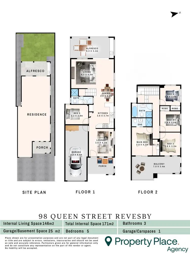 Floorplan of Homely semi-detached listing, 98 Queen Street, Revesby NSW 2212