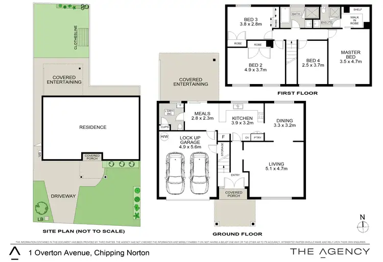 Floorplan of Homely semi-detached listing, 1 Overton Avenue, Chipping Norton NSW 2170