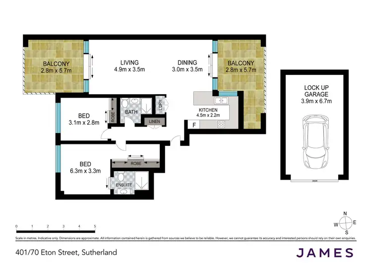 Floorplan of Homely apartment listing, 401/70 Eton Street, Sutherland NSW 2232