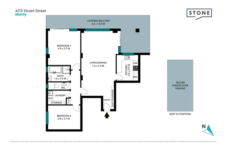 Floorplan of Homely apartment listing, 4/13 Stuart Street, Manly NSW 2095