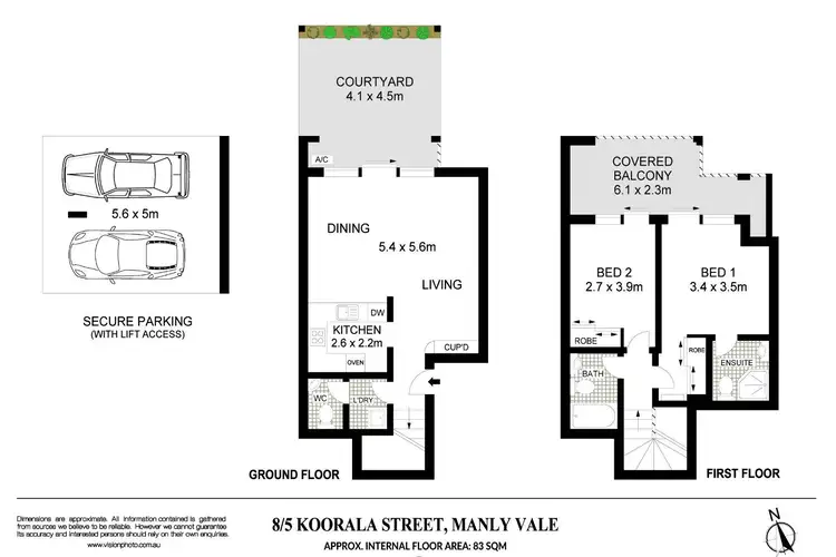 Floorplan of Homely apartment listing, 8/5 Koorala Street, Manly Vale NSW 2093
