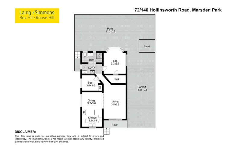 Floorplan of Homely house listing, 72/140 Hollinsworth Road, Marsden Park NSW 2765