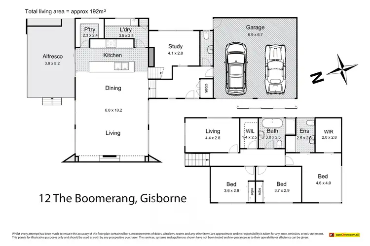 Floorplan of Homely house listing, 12 The Boomerang, Gisborne VIC 3437