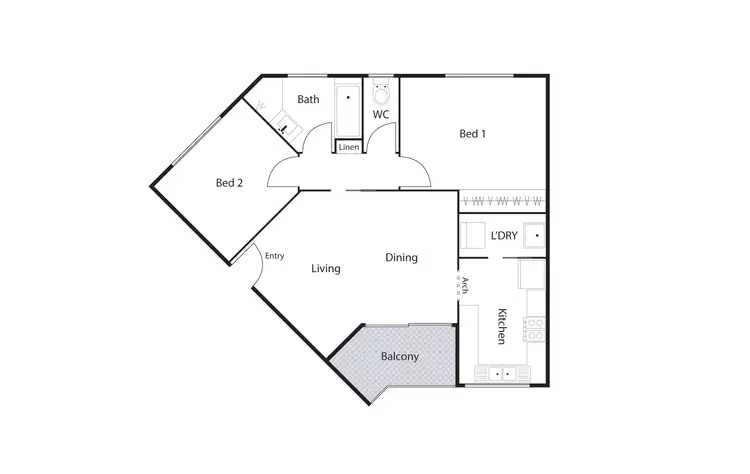 Floorplan of Homely apartment listing, 73/17 Medley Street, Chifley ACT 2606