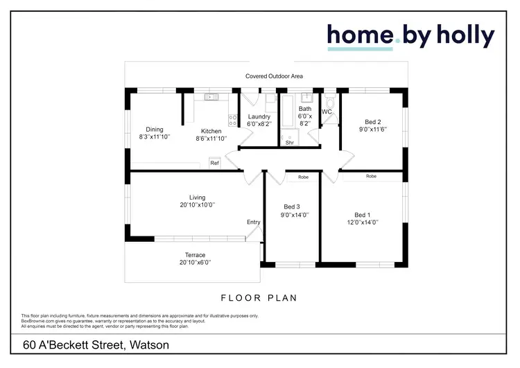 Floorplan of Homely house listing, 60 A'beckett Street, Watson ACT 2602