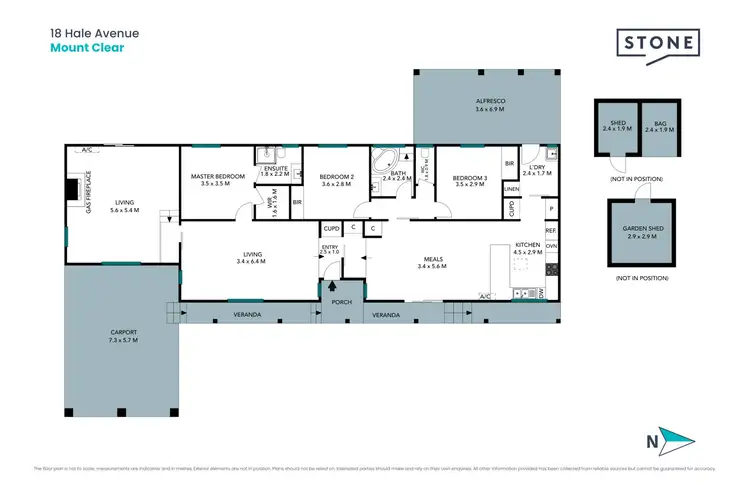 Floorplan of Homely house listing, 18 Hale Avenue, Mount Clear VIC 3350