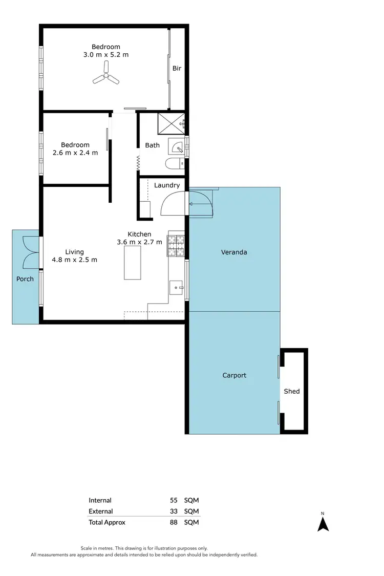 Floorplan of Homely unit listing, 1/8 Macpherson Street, Hove SA 5048